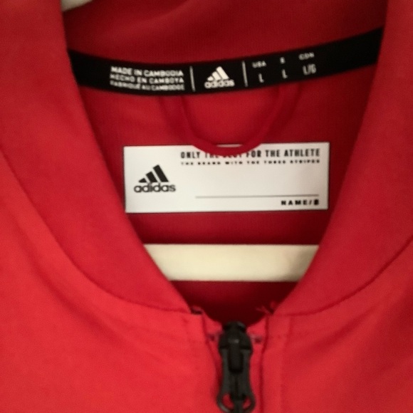 Calling All Wolfpack Fans Adidas Red Men's Jacket Sz L Collegiate Athlete Sports - Picture 2 of 16
